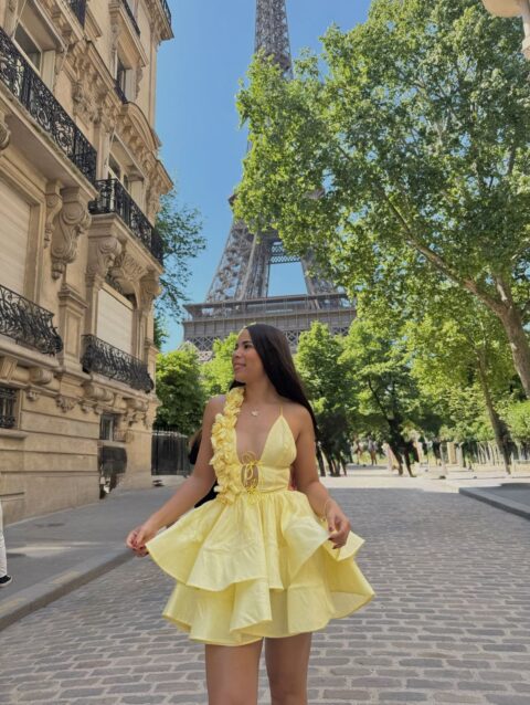 VESTIDO FLORENCIA AMARILLO