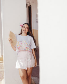 FALDA SHORT ROSA PORTADA