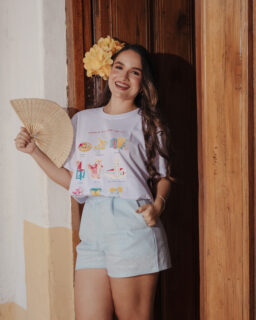 SHORT EN LINO AZUL BEBÉ