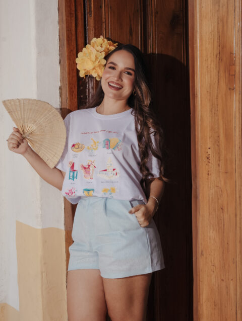 SHORT EN LINO AZUL BEBÉ